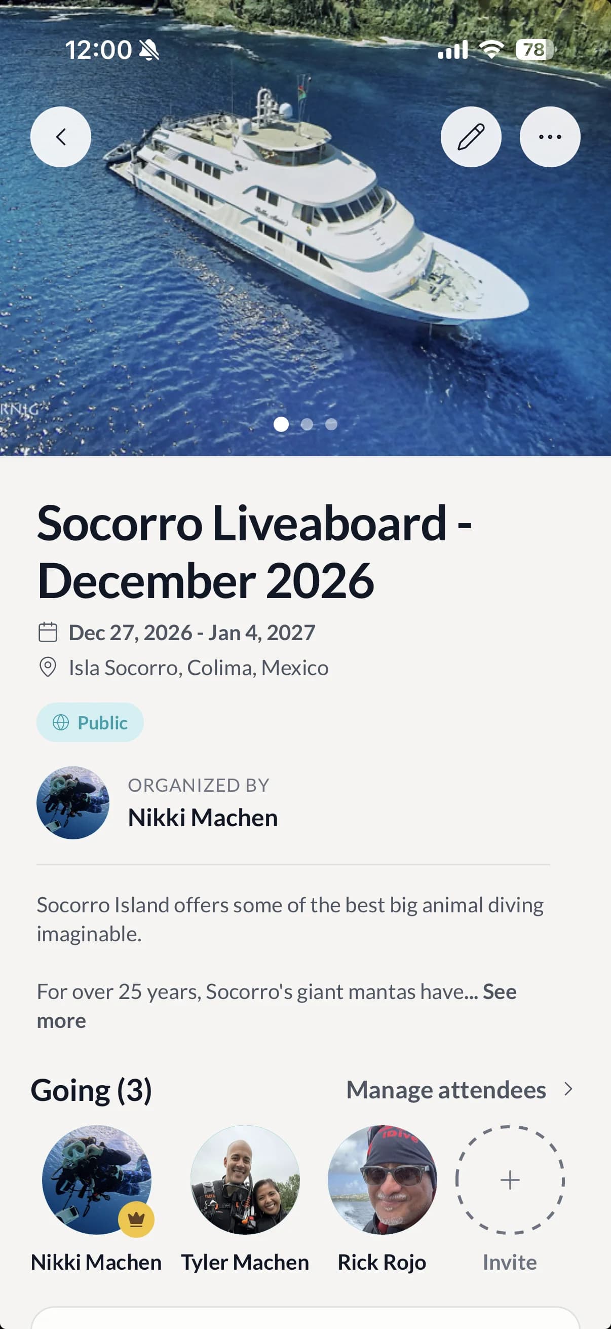 Scubaful app experience screen